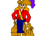 Coloring page Pirate with sacks of gold painted byRachel  Jones