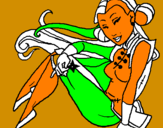 Coloring page Ninja princess painted byMANA