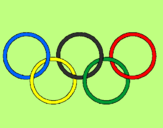 Coloring page Olympic rings painted bysara