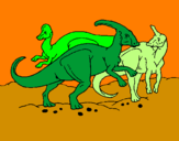 Coloring page Herd of herbivores painted byEleni