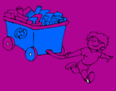 Coloring page Little boy recycling painted byGABRIEL S.