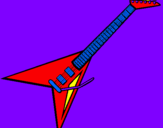 Coloring page Electric guitar II painted bydarck