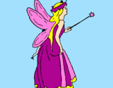 Coloring page Fairy with long hair painted byrosario00000000o0o0o0o0xx
