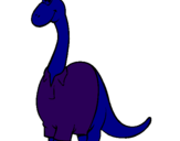 Coloring page Diplodocus with shirt painted bymaxi