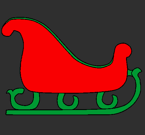 Coloring page Sleigh painted byashley