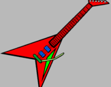 Coloring page Electric guitar II painted byFLORA