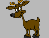 Coloring page Young reindeer painted bysimo