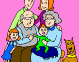 Coloring page Family  painted bysteph