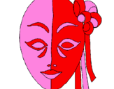 Coloring page Italian mask painted byashleigh pearson
