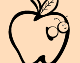 Coloring page Apple III painted bygf