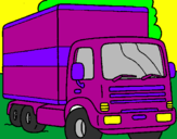 Coloring page Truck painted bycar