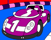 Coloring page Race car painted bydarielys