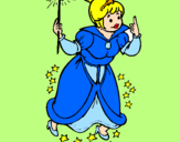 Coloring page Fairy godmother painted byviviana