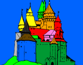 Coloring page Medieval castle painted byjenny