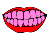 Coloring page Mouth and teeth painted byNATALIA