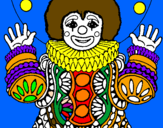 Coloring page Clown dressed up painted bydaniel