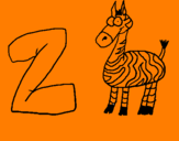 Coloring page Zebra painted bycynthia