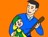 Coloring page Father and son painted byRosalea