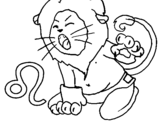 Coloring page Leo painted byabril