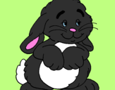 Coloring page Affectionate rabbit painted byCandie