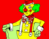 Coloring page Serious clown painted bymaria