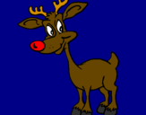 Coloring page Young reindeer painted byDennisse