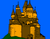 Coloring page Medieval castle painted by.................