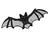 Coloring page Flying bat painted bybat