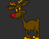 Coloring page Young reindeer painted bysaxcaret.