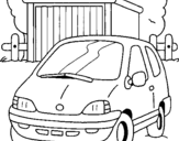Coloring page Car in the country painted by3