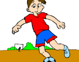 Coloring page Playing football painted bycristian