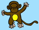 Coloring page Monkey painted bylily1234