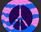 Coloring page Peace symbol painted byanaflavia