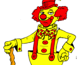 Coloring page Serious clown painted bymichele