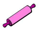 Coloring page Rolling pin painted bypirate flag