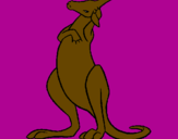 Coloring page Kangaroo painted bykendall