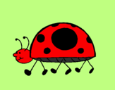 Coloring page Ladybird walking painted bylala