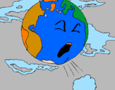 Coloring page Sick Earth painted bydhara