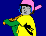Coloring page Little boy batter painted byMATHEUS