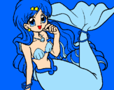 Coloring page Mermaid painted byluchia