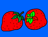 Coloring page strawberries painted byskye