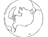 Coloring page Planet Earth painted byDC