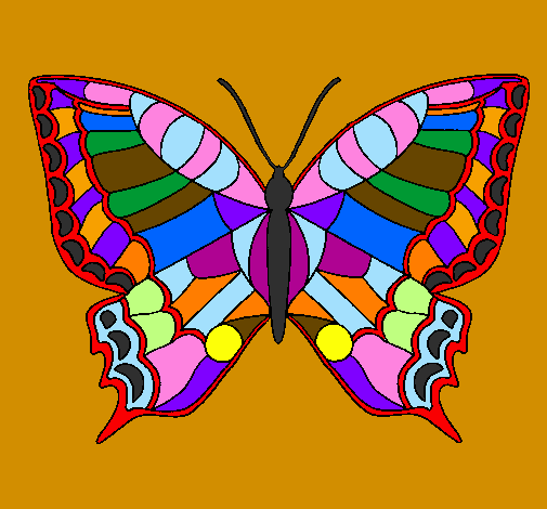 Colored page Butterfly painted by Jess