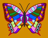 Coloring page Butterfly  painted byJess
