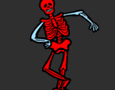 Coloring page Happy skeleton painted byindia