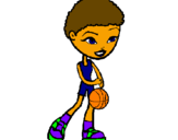Coloring page Female basketball player painted bysouljagirl987