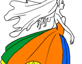 Coloring page Bride painted bysidney cash