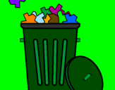 Coloring page Wastebasket painted byIsa