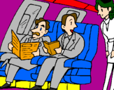 Coloring page Aeroplane passengers painted bymaddison