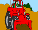 Coloring page Digger painted byEUGENE